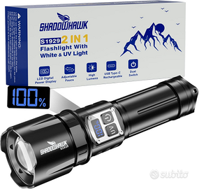 Shadowhawk Torcia LED Potente Professionale 100000