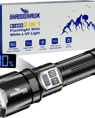 Shadowhawk Torcia LED Potente Professionale 100000