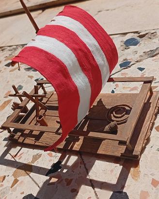 Zattera di Ulisse scala 1/72 artigianale legno