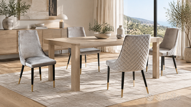 Sedia elegante in velluto  Fine serie