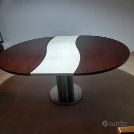 TAVOLO TONDO "ESSE" BICOLORE PER ACERBIS, anni '70