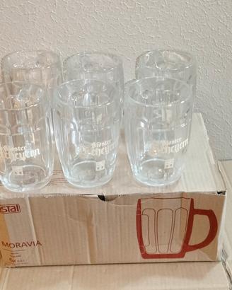 6 Bicchieri Boccali di Vetro Da 0,5L Birra Kloster