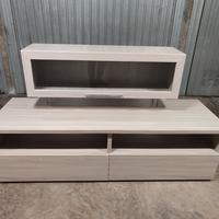 Porta TV doppio con vetrina / trasporto 