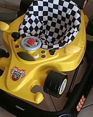 Girello costway go kart giallo