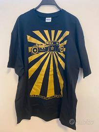 T-shirt Max Grundy nera con stampa oro Taglia XL