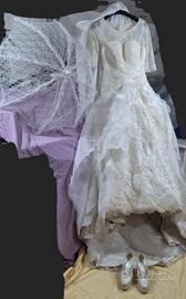 Vestito da sposa organza e PIZZO FRANCESE 