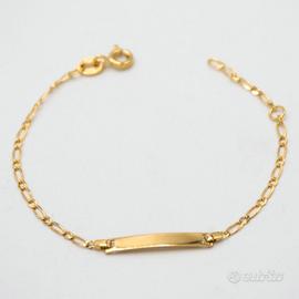 Bracciale bambino oro giallo 18 kt piastrina E.248