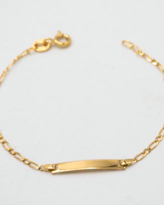 Bracciale bambino oro giallo 18 kt piastrina E.248