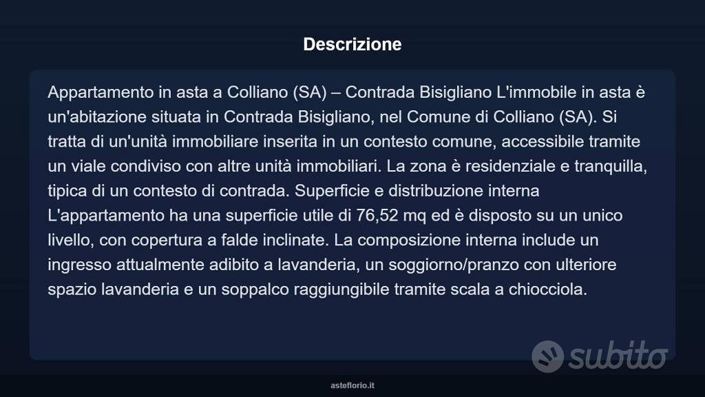 Appartamento – Colliano, Salerno - Altro
