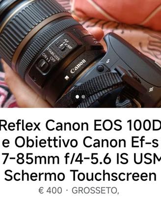 Canon EOS 100D Obiettivo ef-s17/85mm Schermo Touch