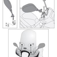 KITA ATTACCHI GIVI A1125A PER PARABREZZA 1125A PER