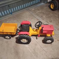 trattore peg perego vintage con rimorchio