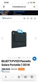 Pannello solare portatile BLUETTI PV120 NUOVO