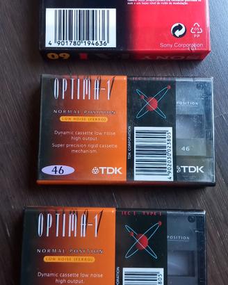 n. 3 musicassette vergini 