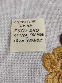 copriletto matrimoniale lana vintage 