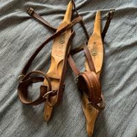 pattini legno ghiaccio d'epoca 