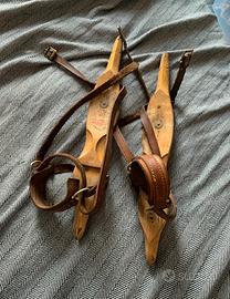 pattini legno ghiaccio d'epoca 