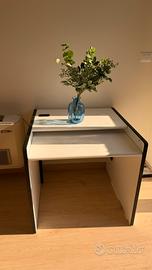 Scrivanie bianche 80 x 80 con piano scorrevole