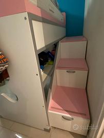 Letto a castello scorrevole salvaspazio