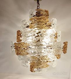 Lampadario in vetro di Murano Mazzega collezione 