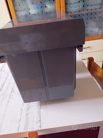 Pattumiera da incasso estraibile grigia 