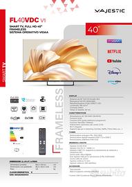 Smart tv 40 pollici Majestic fl40vdc nuova