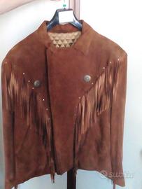 Giacca in vera  pelle scamosciata tipo Western