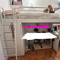 Letto a soppalco singolo