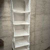 Portatutto a 6 scomparti, bianco, 35x45x125