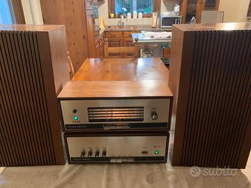 Impianto vintage Telefunken ampli radio casse