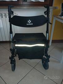 Deambulatore rollator KESSER con seduta e borsa