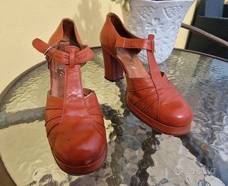 Scarpe vintage in pelle marroni anni 70