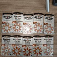 10 confezioni di batterie per apparecchi acustici 