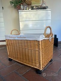 CESTO CONTENITORE IN VIMINI 50X60X75