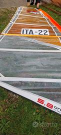 vela windsurf 5.8 rig completo