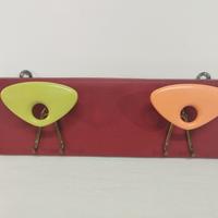 Appendiabiti da parete a due posti vintage anni 70