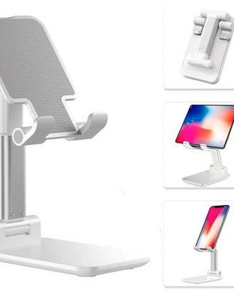 Supporto Telefono Pieghevole e Regolabile, BIANCO