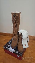 Stivale anfibio donna con pelliccia interna n.38,5