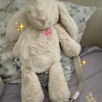 Jellycat smudge rabbit backpack