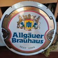 Insegna smaltata pubblicitaria  Allgäuer Brauhaus