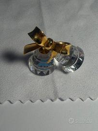 Pendente Swarovski doppia campanella fiocco 14k