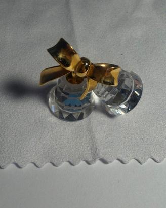 Pendente Swarovski doppia campanella fiocco 14k