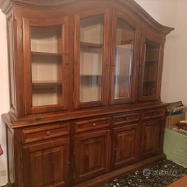 cristalliera in legno massello 