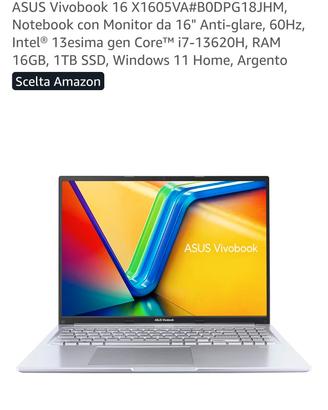 ASUS Vivobook 16 intel i7