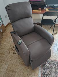 poltrona relax elettrica  reclinabile e alzaperso