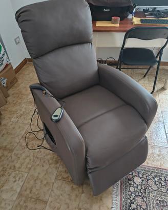 poltrona relax elettrica  reclinabile e alzaperso