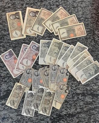 30 Fiches Banconote in Lire Anni 70
