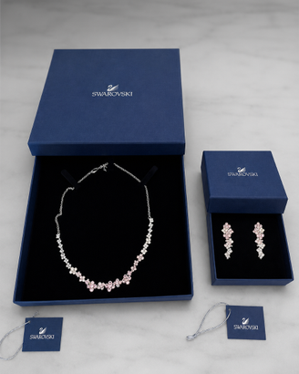Swarovski parure collana ed orecchini