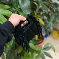 Borsa in camoscio nera