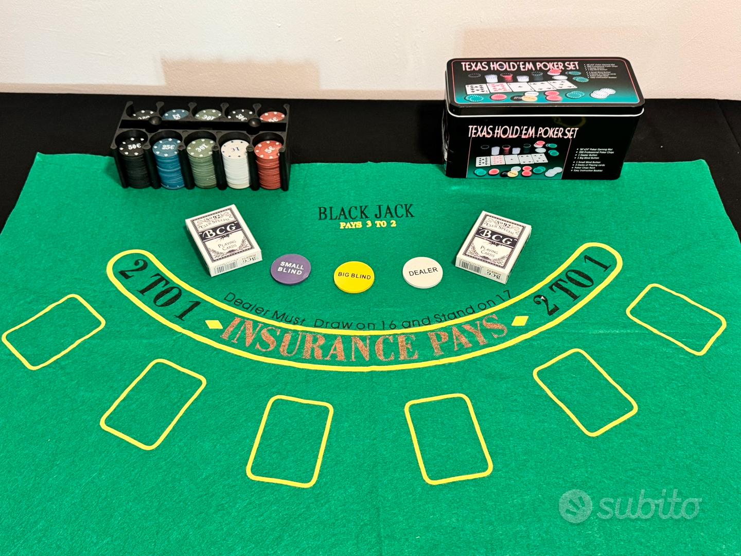 テキサスホールデムポーカーセット – ヴァレーゼで販売されている収集品